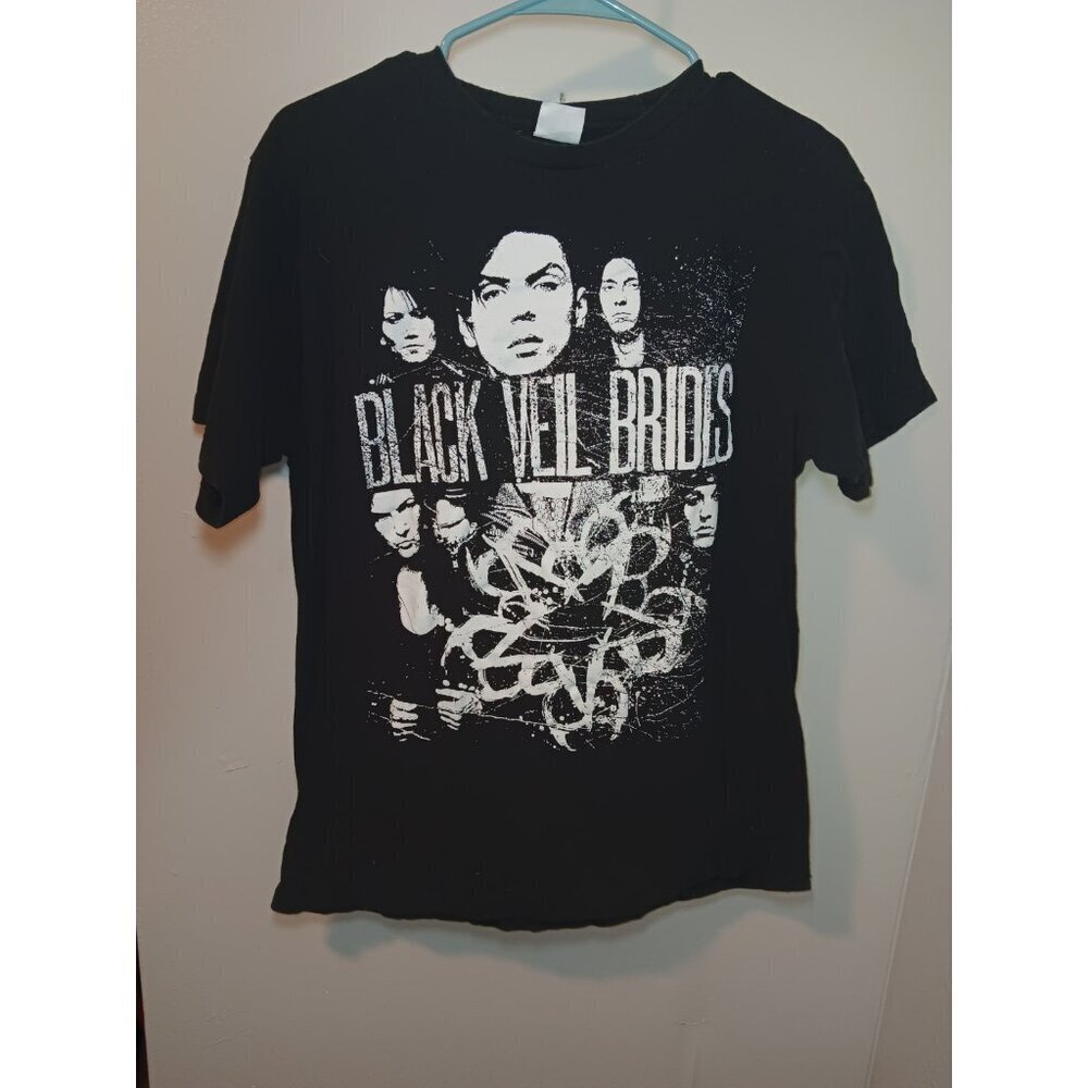 Vintage Large Black Veil Brides Goth Rock Metal Retro Music Band T Shirt